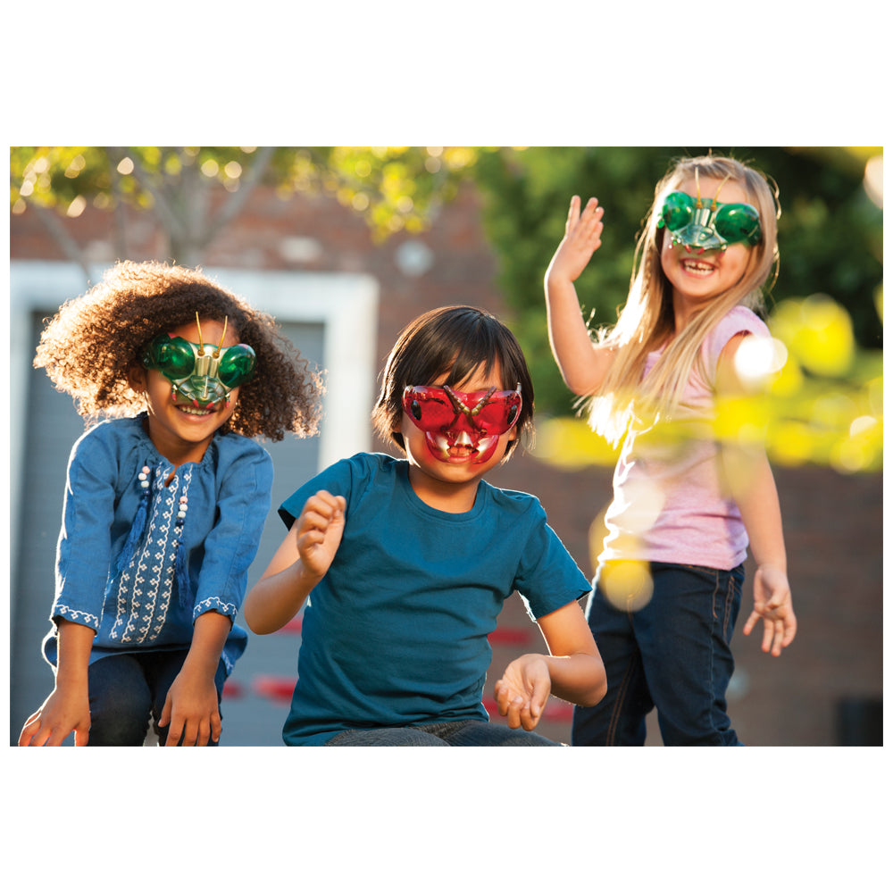Three children wearing the Buzzerks. 