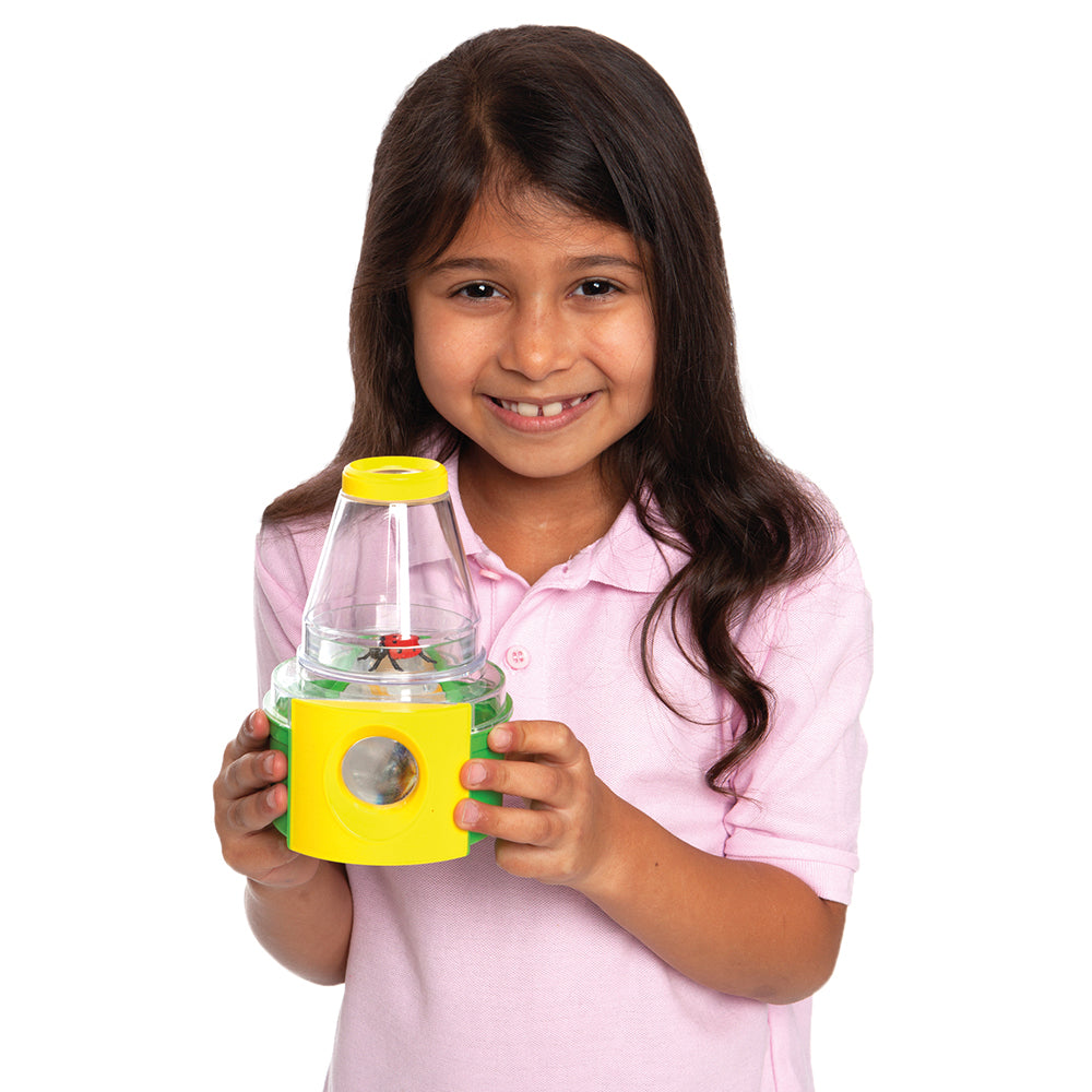 Young Girl holding the Creature Peeper Magnifer. Bad-Tempered Ladybird included. 
